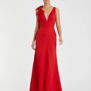 Mac Duggal One Shoulder Red Gown